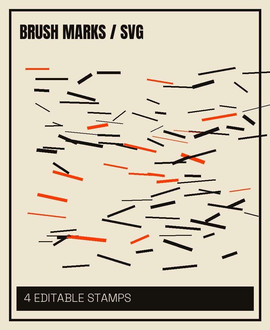 Dry Ink Brush Marks
