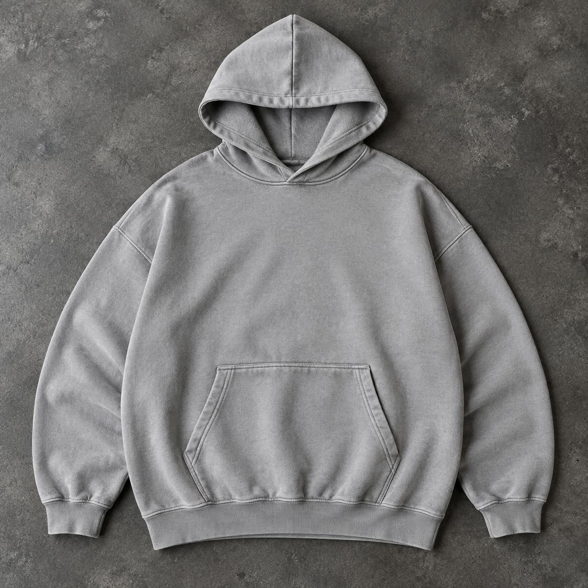 Ash Fleece Hoodie Mockup