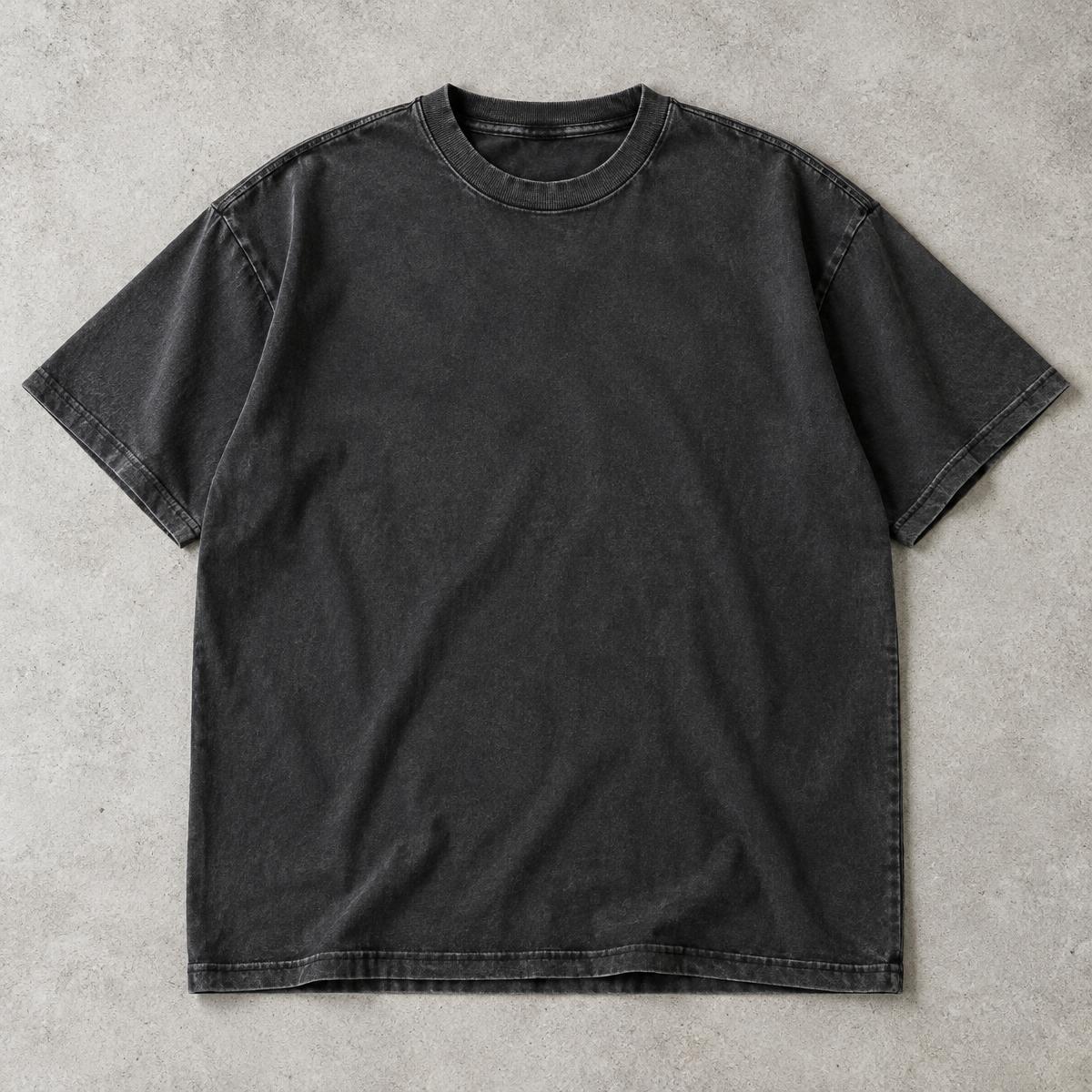 Washed Black Tee Mockup